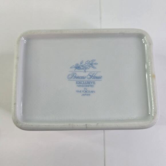 Princess House Exclusive Handcrafted Porcelain Vintage Trinket Box Japan Floral - Picture 9 of 12